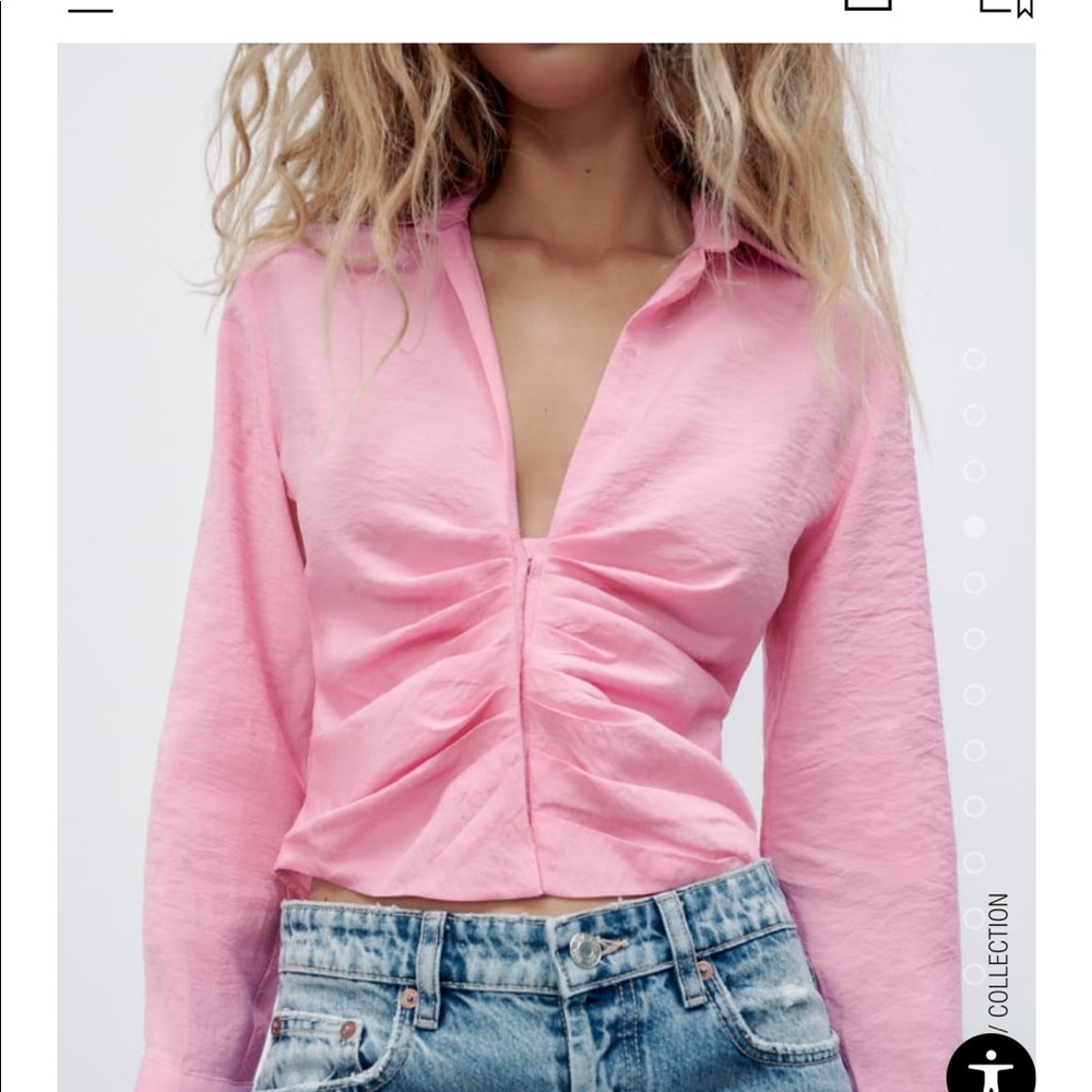 COPY - Zara fluid ruched shirt